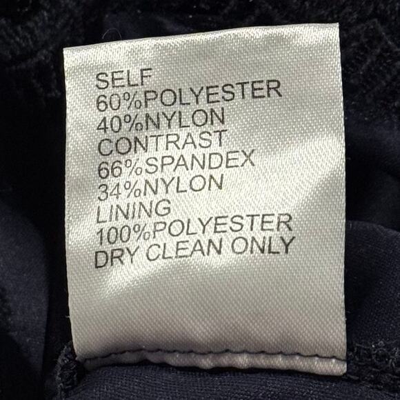 Tadashi Shoji Dress Floral Lace Dark Academia Preppy Romantic Cocktail Blue 10 - Picture 3 of 8